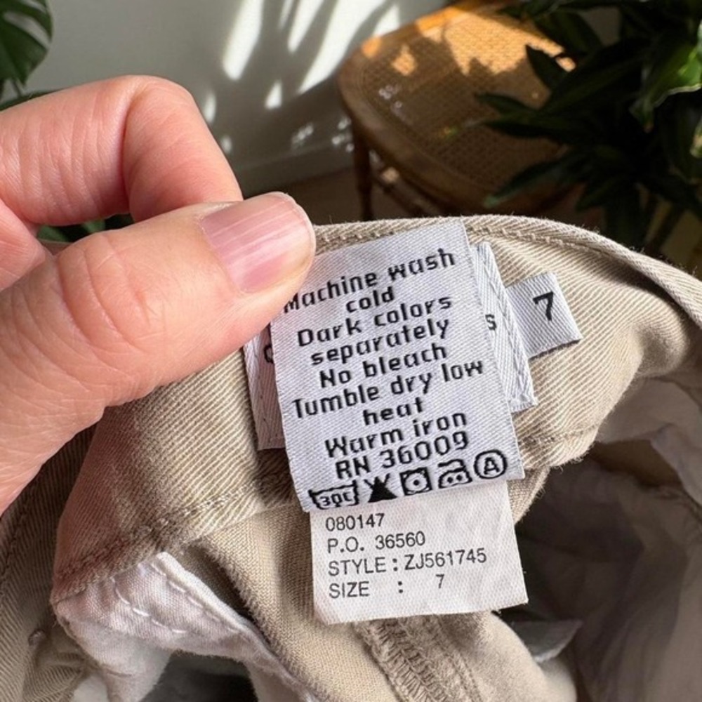 Calvin Klein Jeans Tan Cotton Cargo Mini Skirt Utility Khaki Size 7 - Picture 8 of 8